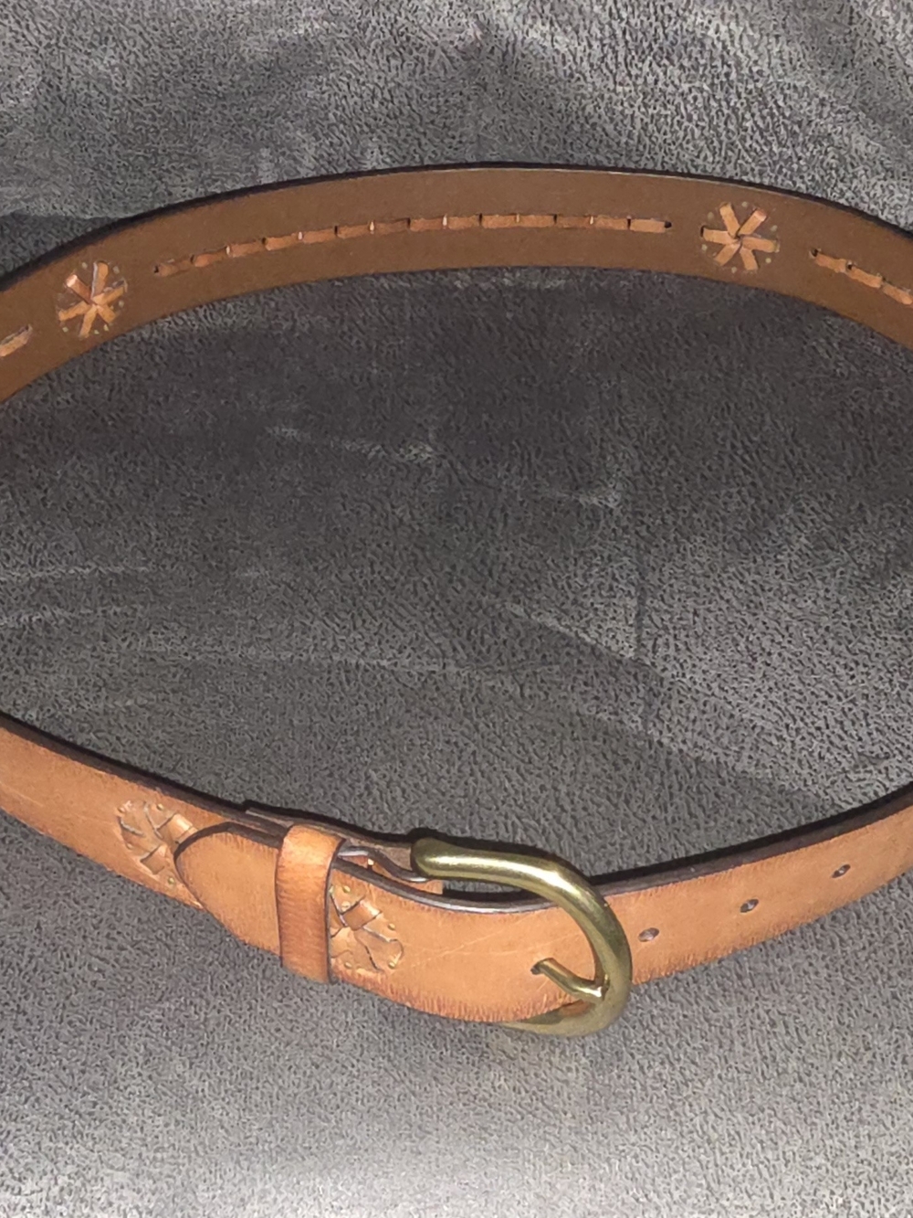 FOSSIL Tan Genuine Leather Women's Belt, Size L